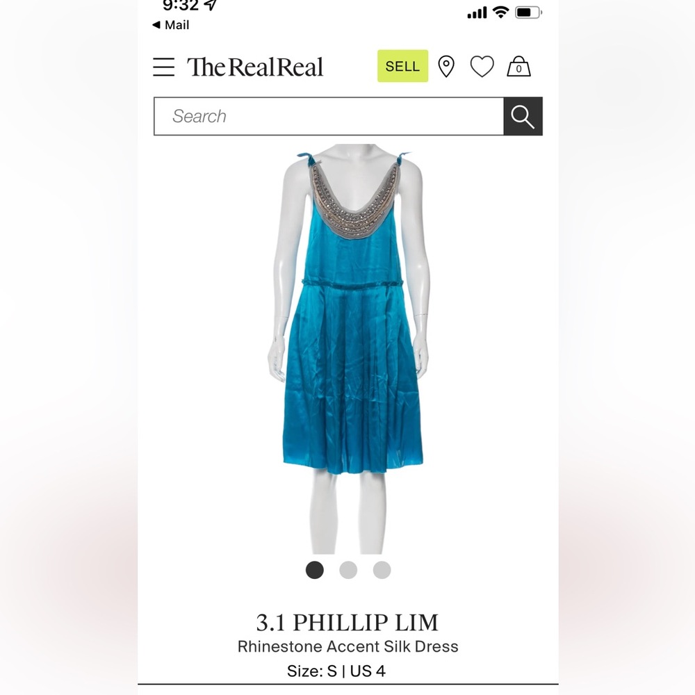 3.1 Phillip Lim blue silk dress